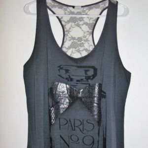 Cute Summer Razor Back Lace Perfume Tank Top